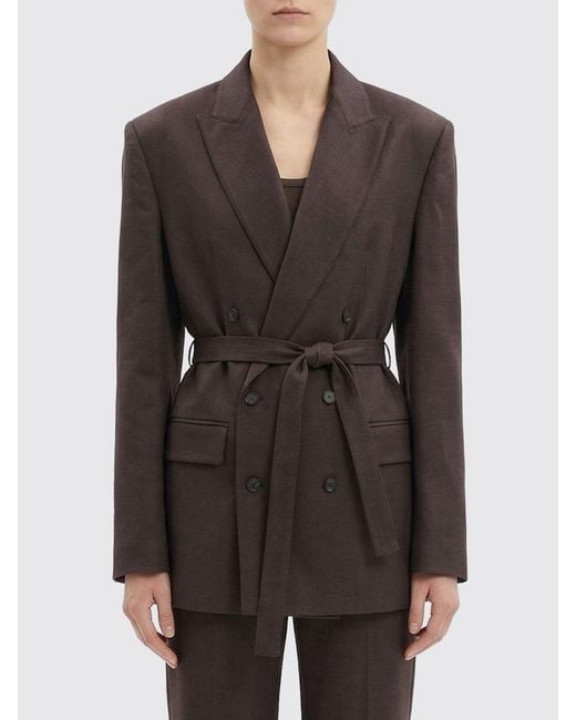 Tela Gray Double-Breasted Blazer