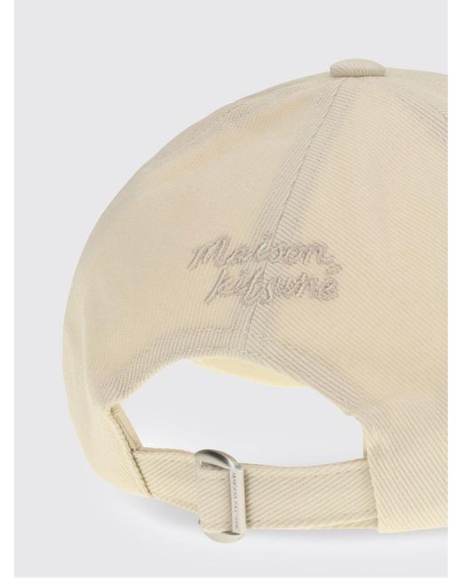 Maison Kitsuné Natural Maison KitsunÉ Fox Head Cotton Twill Hat for men