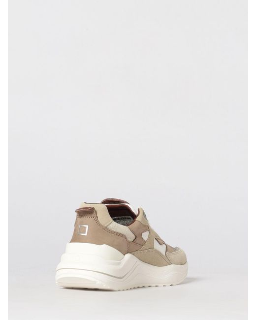 Date Natural Suede And Linen Fuga Sneakers