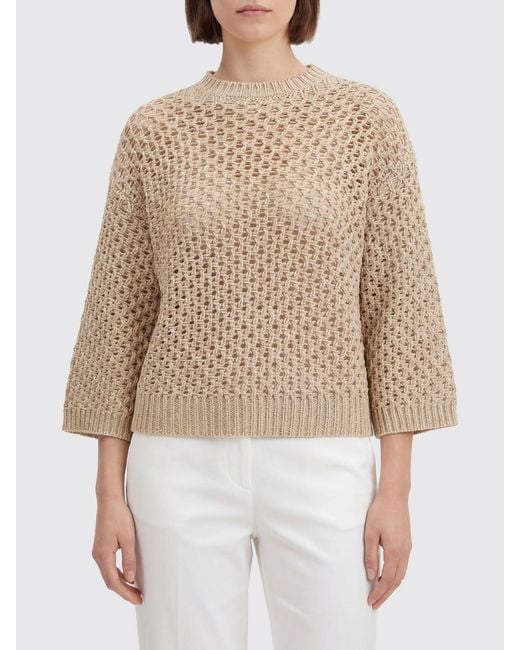 Fabiana Filippi Natural Openwork Pullover