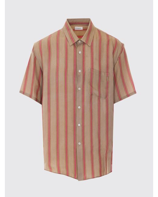 Saint Laurent Pink Striped Shirt for men