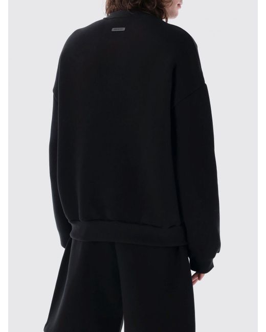 Felpa A Girocollo Con Logo di Fear Of God in Black da Uomo