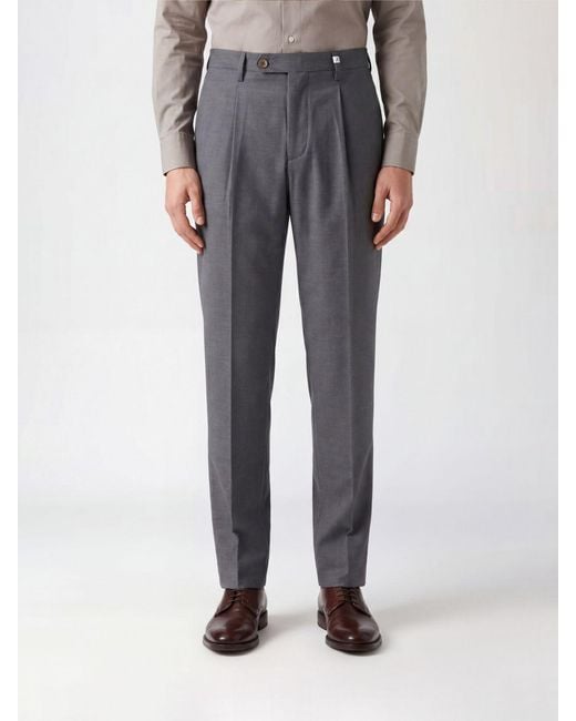 Myths Gray Wool Tailored Trousers for men