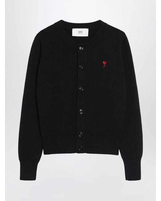AMI Blue Crewneck Cardigan