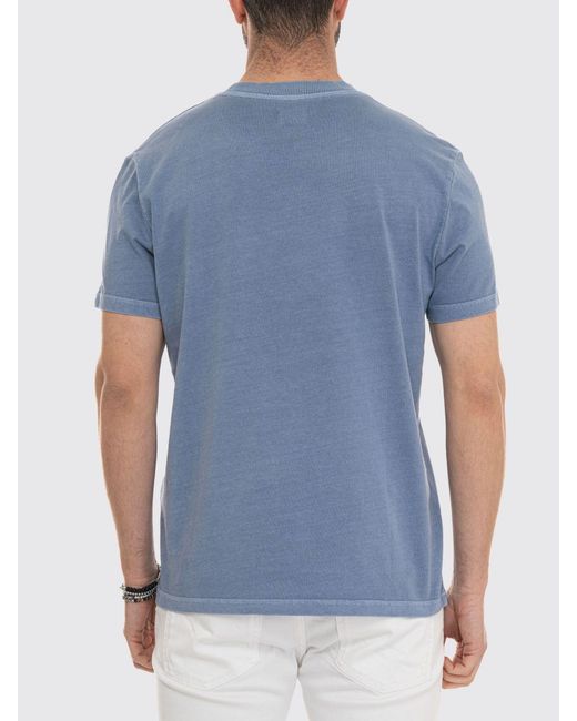 Fay Blue Basic Cotton T-Shirt for men