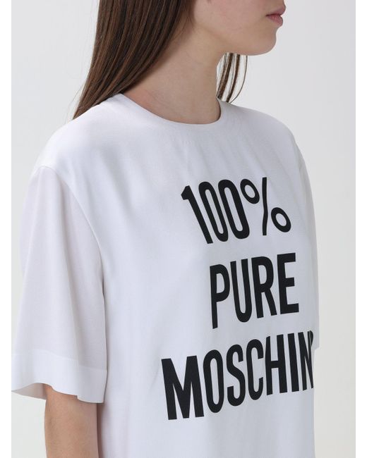 Abito 100% Pure di Moschino Couture in White