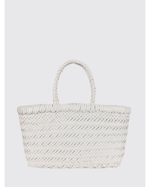 Borsa Mini Flat Gora di Dragon Diffusion in White