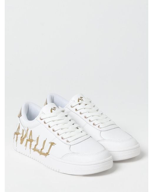 Just Cavalli White Logo Sneakers