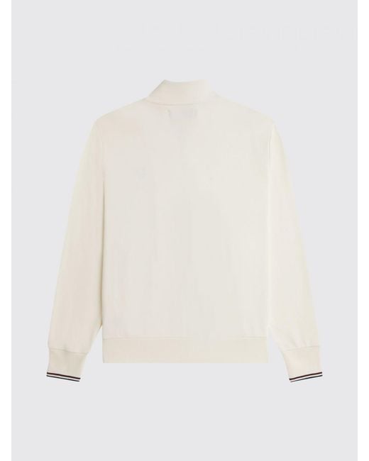 Fred Perry Natural Cotton Zip-Up Sweatshirt for men
