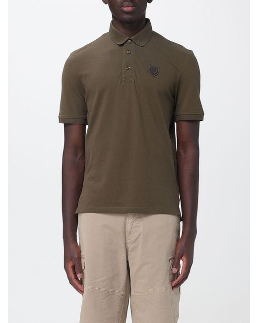 Blauer Brown Cotton Polo Shirt for men