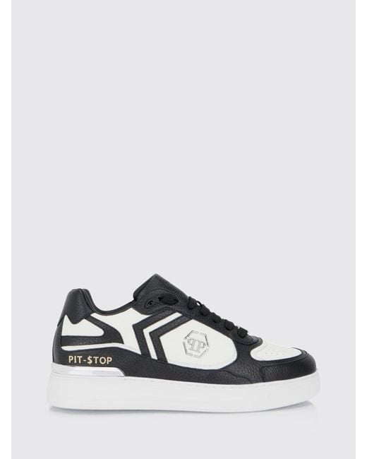 Philipp Plein Multicolor Pit-$Top Monogram Leather Low-Top Trainers With Hexagon Logo for men