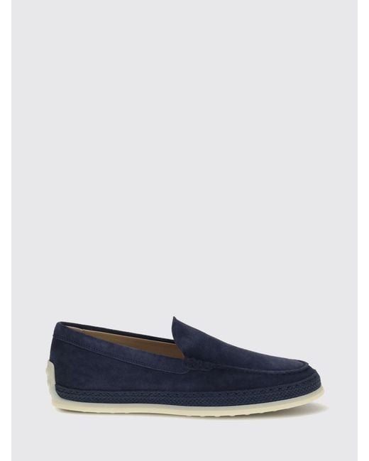 Tod's Blue Suede Loafers for men
