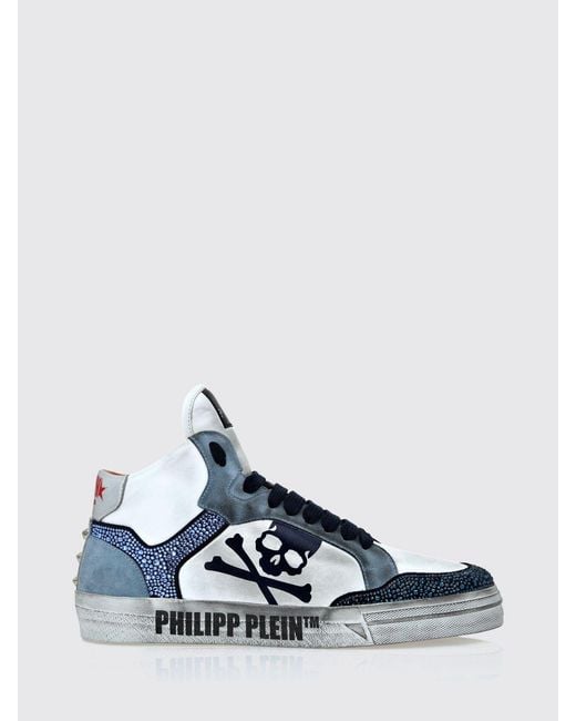 Philipp Plein White Retrokickz Tm High-Top Sneakers for men