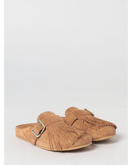 Vic Matié White Vic MatiÉ Suede Mules With Fringes