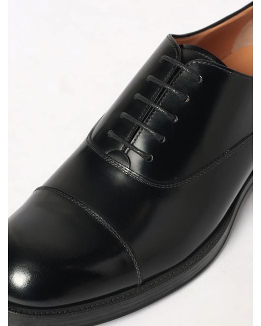 Tod's White Brushed Leather Oxford Shoes for men