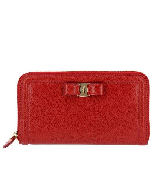 Lyst - Ferragamo Wallet Women in Red
