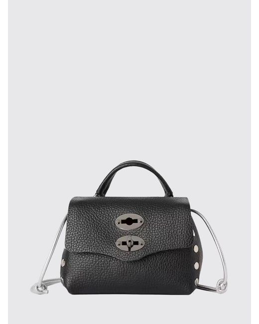 Zanellato Black Postina Super Baby Handbag
