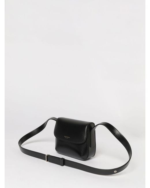 Giorgio Armani Black La Prima Palmellato Leather Bag