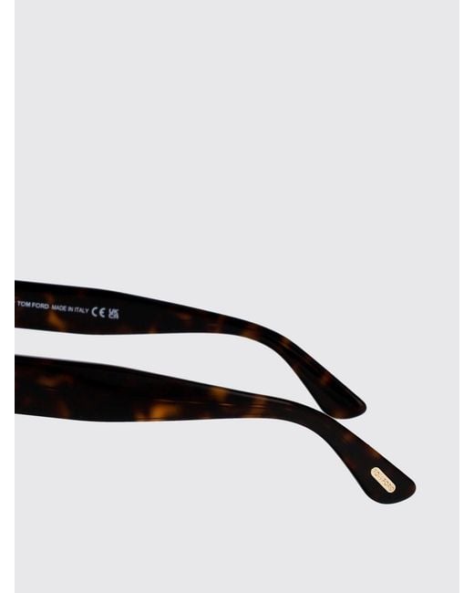 Tom Ford White Rounded Cat-Eye Acetate Sunglasses With Colored Lenses