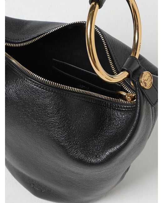 Chloé Black Chlo&Eacute Bracelet Natural Grained Leather Bag Chloè