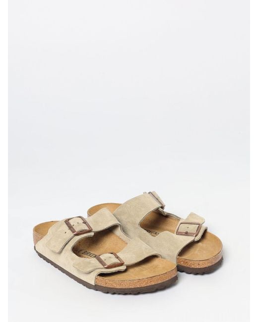 Birkenstock White Arizona Suede Sandal for men