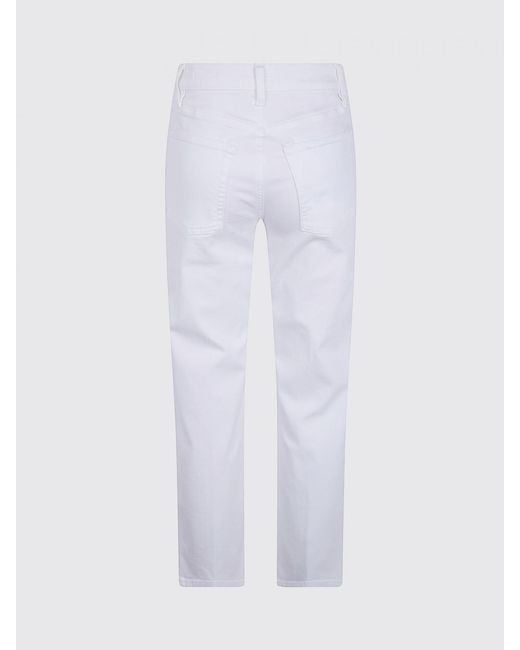 FRAME White Cotton Denim Jeans The Seamed