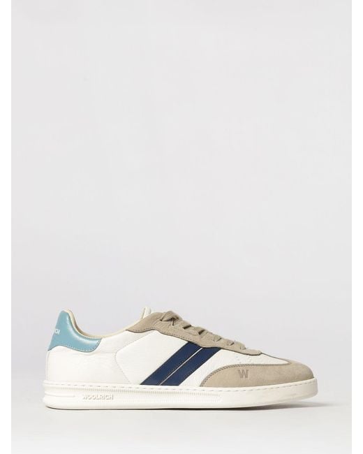 Woolrich White Leather Sneakers for men