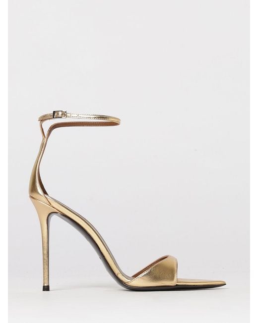 Giuseppe Zanotti Metallic Intriigo Laminated Leather Sandals
