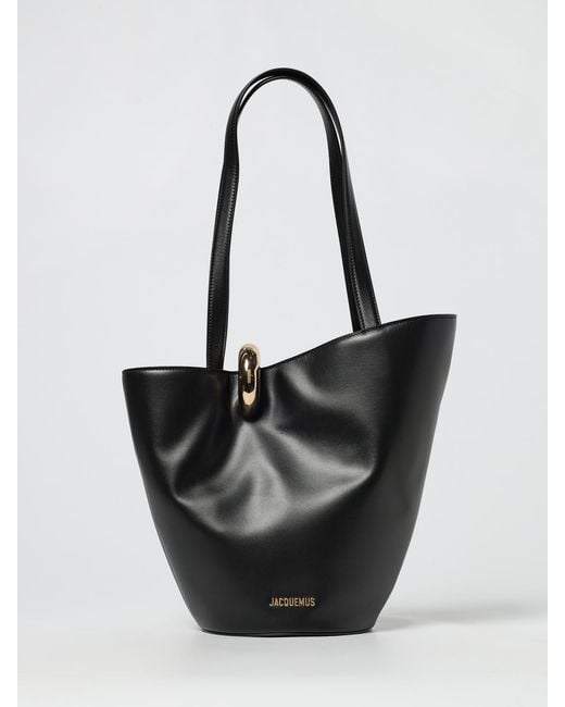 Jacquemus Black Bambola Medium Leather Bag