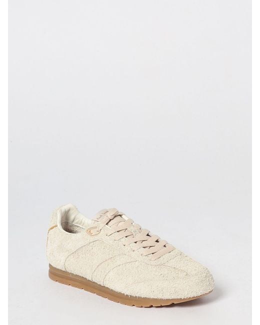 Paul Smith White Shaggy Suede Leather Low Top Sneakers With Rear Logo for men