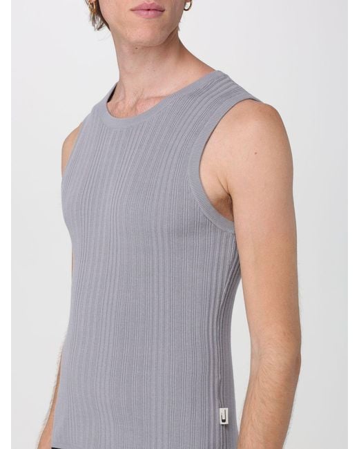 Carrera Blue Ribbed Cotton Vest With Crew Neckline for men