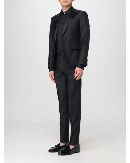 DSquared² Black Slim Fit Suit Notch Lapel for men