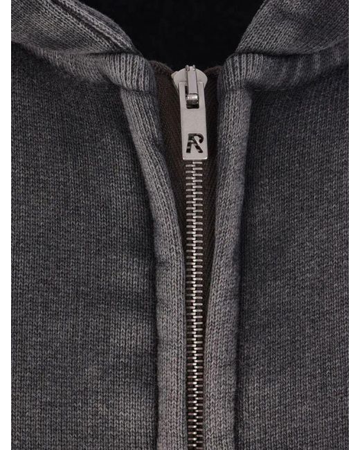 Represent Gray Cotton Hoodie for men