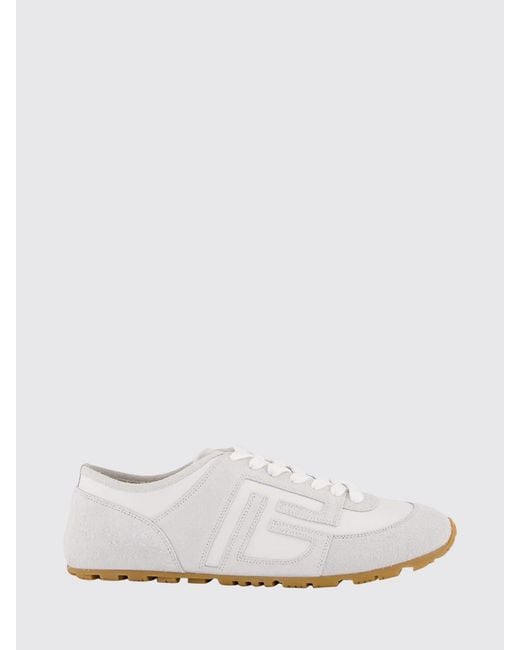 Balmain White Racer 45 Leather Sneakers for men