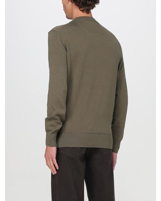 Timberland Green Cotton Crew Neck Sweater With Logo for men