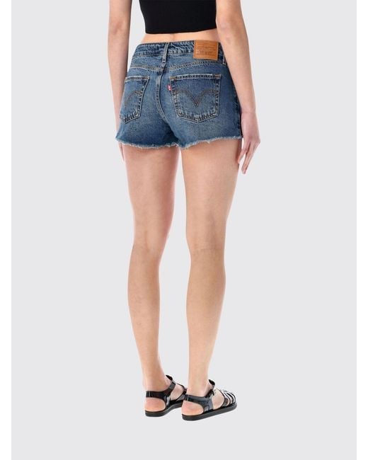 Levi's Blue Cotton Denim Shorts