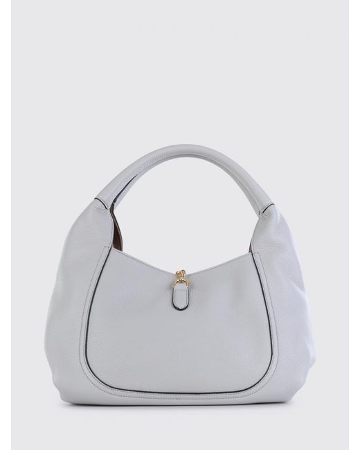 Gucci Gray Softbit Grained Leather Bag