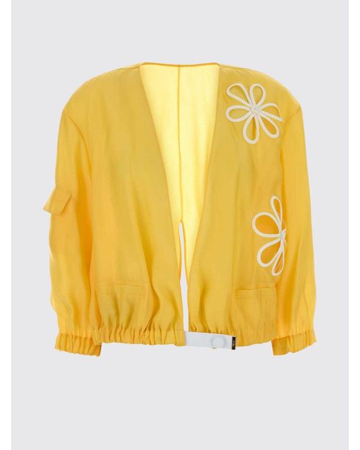 Fendi Yellow Organza Jacket With Flowers