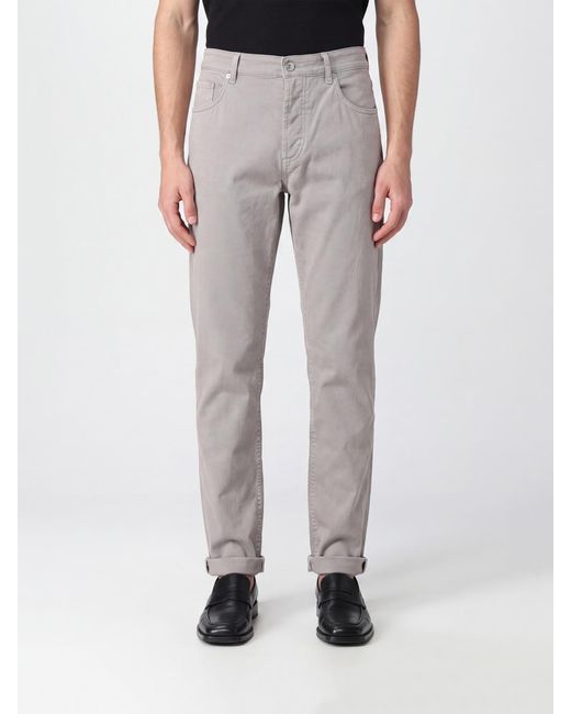 Brunello Cucinelli Gray Straight Stretch Denim Jeans for men