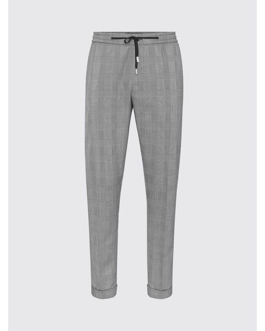 Philipp Plein Gray Printed Slim Fit Drawstring Trousers for men