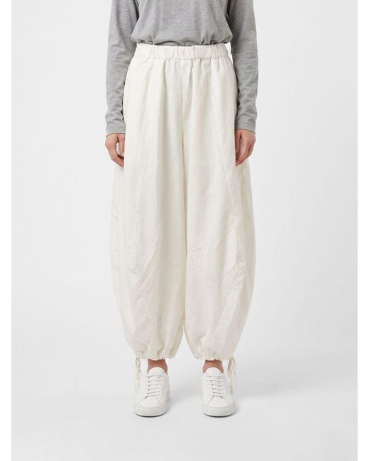 Comme des Garçons White Comme Des Gar&Ccedil	Ons Crêpe Balloon Trousers