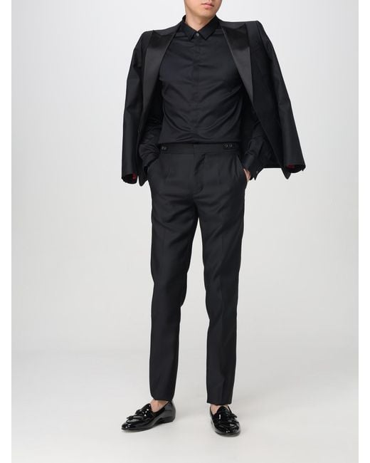 DSquared² Black Slim Fit Suit Notch Lapel for men