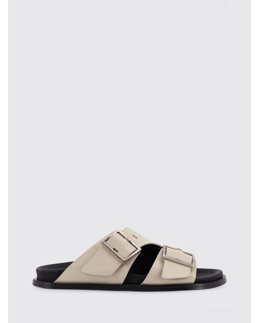 Alohas White Brushed Leather Alba Sandals