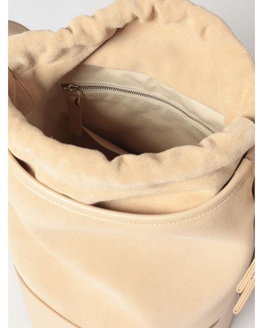 Fabiana Filippi Natural Suede Bucket Bag
