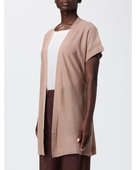 Kangra Natural Viscose Blend Cardigan With Sequins