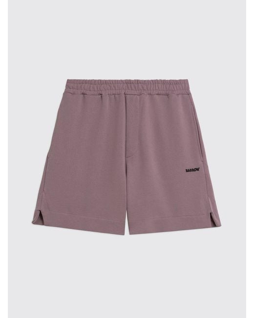 Barrow Pink Cotton Jogging Shorts for men