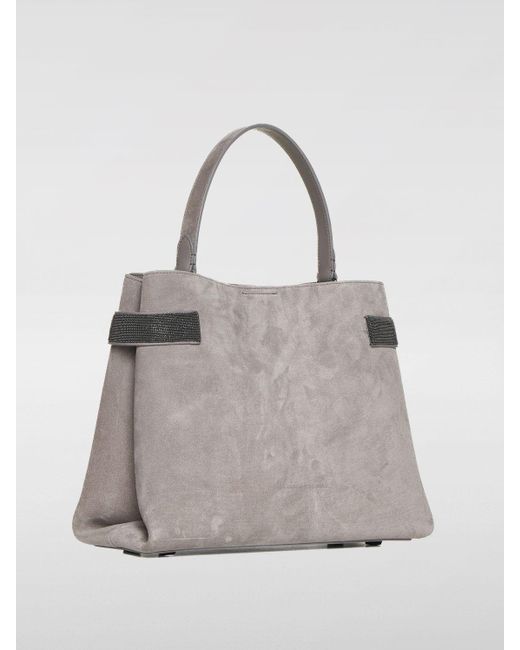 Brunello Cucinelli Gray Handbag