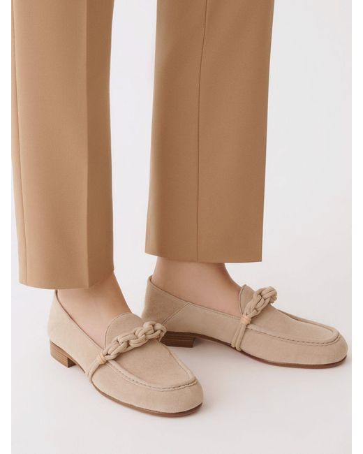 Fabiana Filippi Pink Suede Loafers
