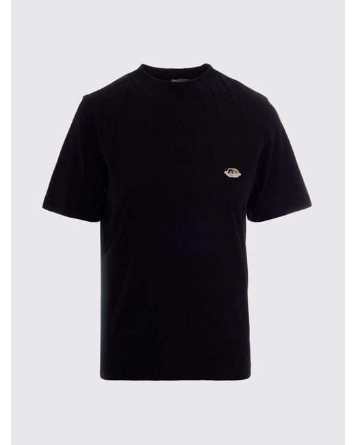 Fiorucci Black Cotton T-Shirts With Logo