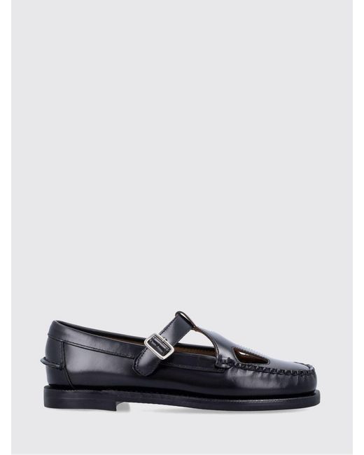 Sebago White Angelina Tale Brushed Leather Loafers